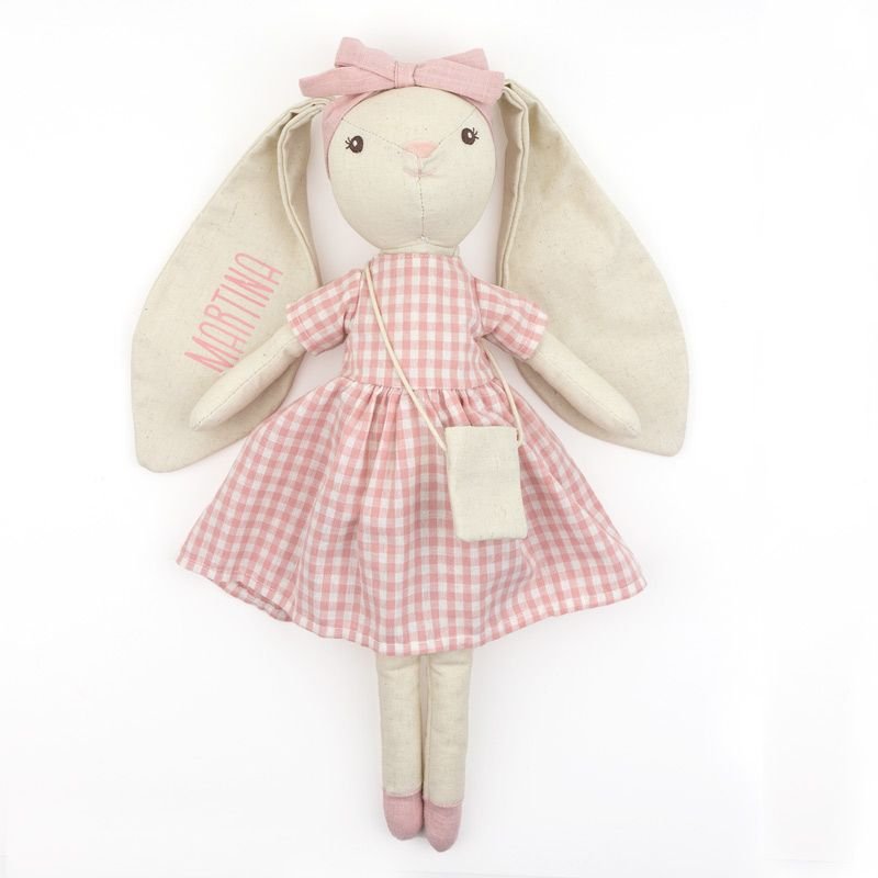 Muñeco trapo personalizado conejita orejas - Nanetes